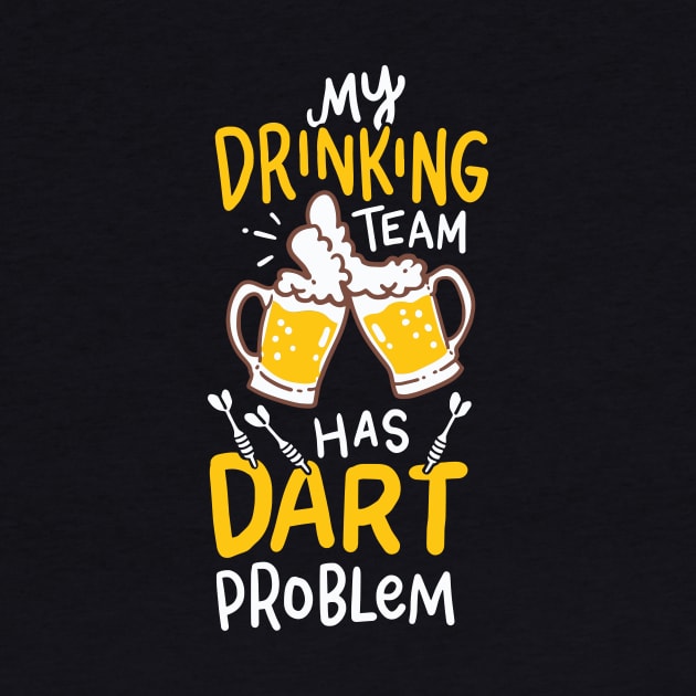 Dart Player T-Shirt aim beer throw goal gift by biNutz